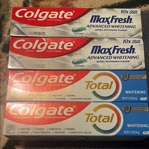 Colgate MaxFresh and Total Whitening Toothpaste